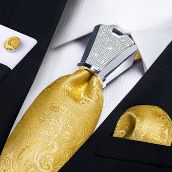 Golden Floral Men's Tie