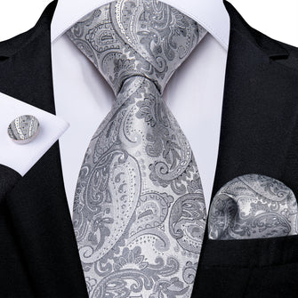 White Grey Men's Tie