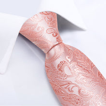 Cherry Blossom Powder Floral Men's Tie Handkerchief Cufflinks Clip Set