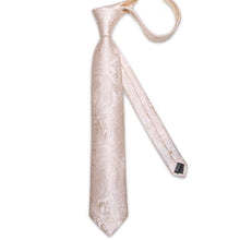 Pink White Floral Men's Tie Pocket Square Cufflinks Set