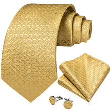 Golden Solid Geometry Men's Tie 