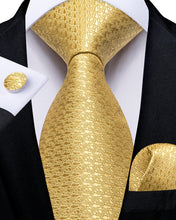 Golden Solid Geometry Men's Tie 