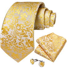 Champagne Gold Floral Men's Tie