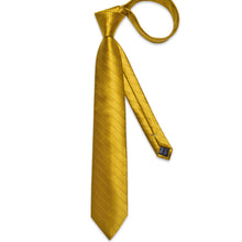 Golden Stripe Lattice Men's Tie