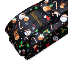 Christmas Novel Cartoon Black Solid Men's Tie Handkerchief Cufflinks Clip Set