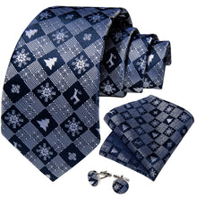 Christmas Lattice Pattern Men's Tie Pocket Square Cufflinks Set