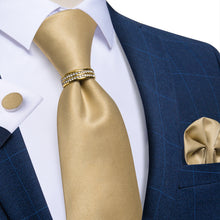 Golden Solid Silk Men's Tie