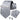 Silver Grey Floral Men's Tie Pocket Square Cufflinks Clip Set