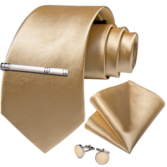 Champagne Gold Solid Men's Tie