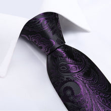 Purple Floral Men's Tie Set
