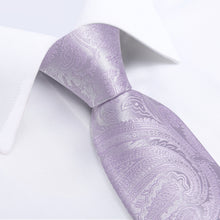 Paisley Tie Lavender Purple Men's Silk Tie
