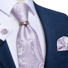 Periwinkle Purple Floral Silk Men's Tie