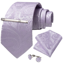  Floral Tie Lavender Purple Men's Silk Necktie