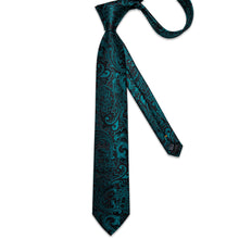 Black Green Floral Ties Necktie