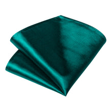 Green Solid Men's Tie Handkerchief Set