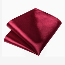 Red Solid Men's Tie Handkerchief Clip Set