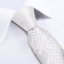 White Unisex Sparkling Sequin Tie Men's Women's Stage Show Sequin Tie