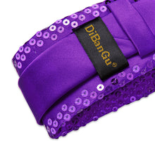 Purple Unisex Sparkling Sequin Tie Men's Women's Stage Show Sequin Tie