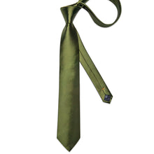 Brown Green Solid Men's Tie Pocket Square Handkerchief Set