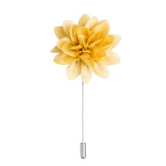 Luxury Yellow Floral Lapel Pin
