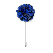 Novelty Blue Floral Lapel Pin