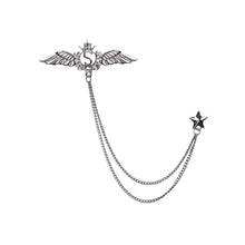 Luxury Silver Color Wing Lapel Pin Brooch