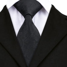  Black Floral Necktie 